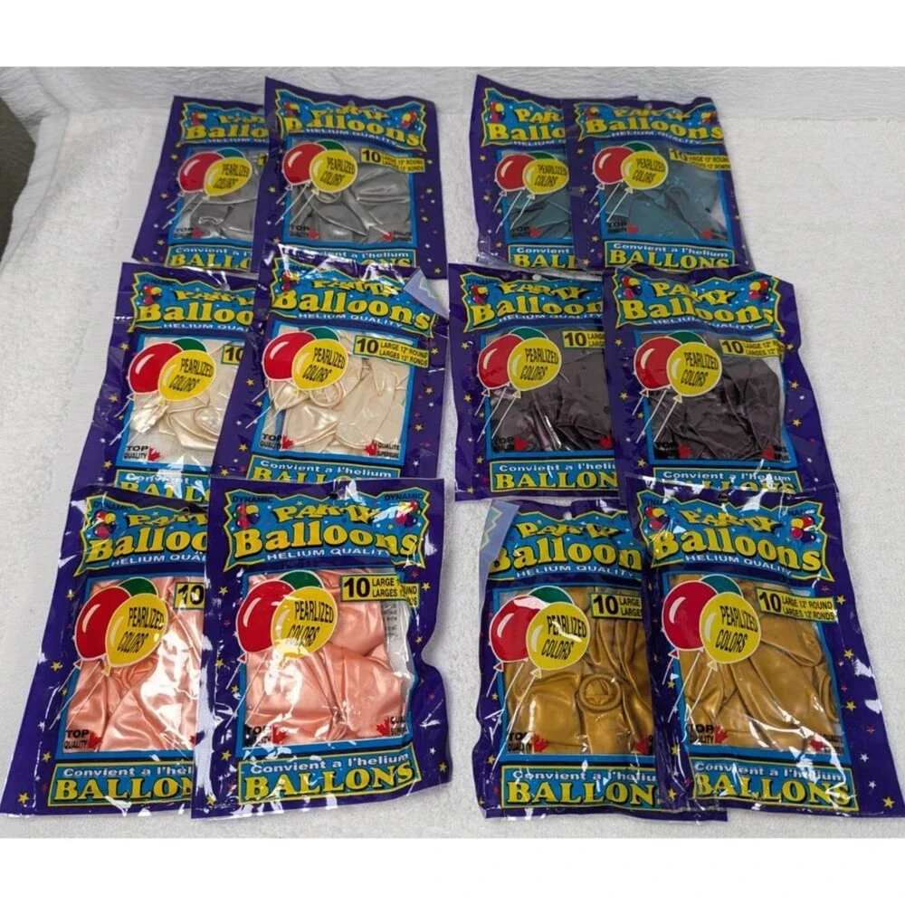 12 inch - Multicolor Latex Balloons - Party Helium Balloons - 120 Pack